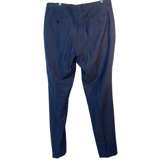 Hugo Boss Genius 2 Mens Slim Fit Stretch Wool Dress Pants 38 x 33.5 Blue RR10728 - Picture 3 of 14